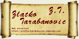 Zlatko Tarabanović vizit kartica